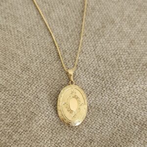 Colar Relicario Oval c Foto