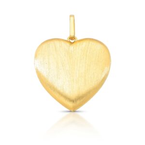 Colar Relicário Coração Liso Fosco Com Foto